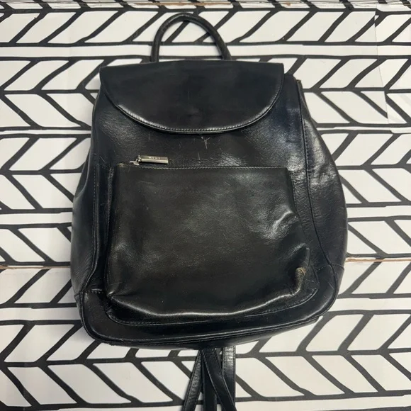 HOBO | Bags | Hobo Black Leather Backpack | Poshmark display picture 3